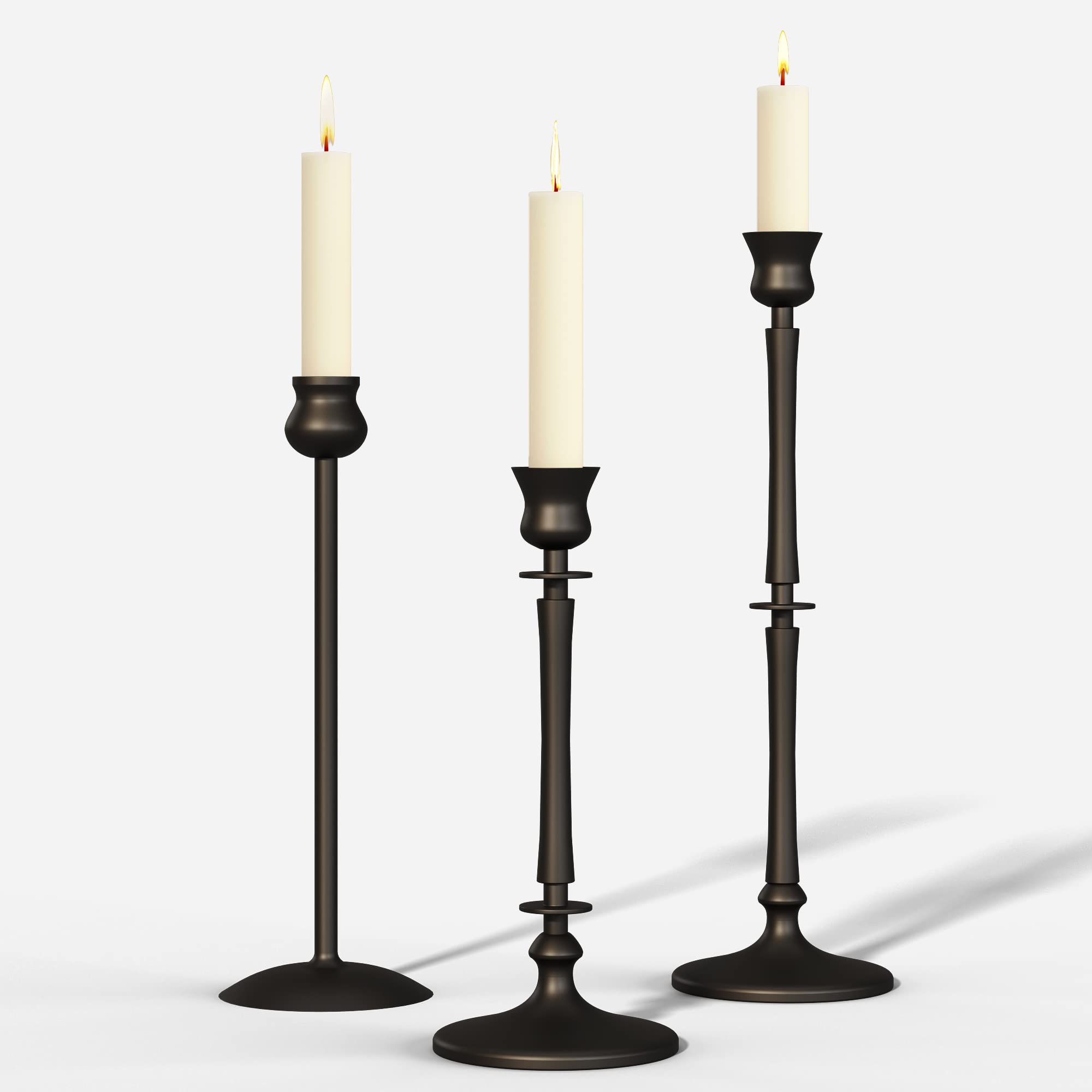 Candle Holder Black S/3